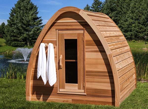 Sauna Pod aus Red Zeder