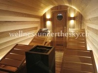 Design Sauna aus Zedernholz